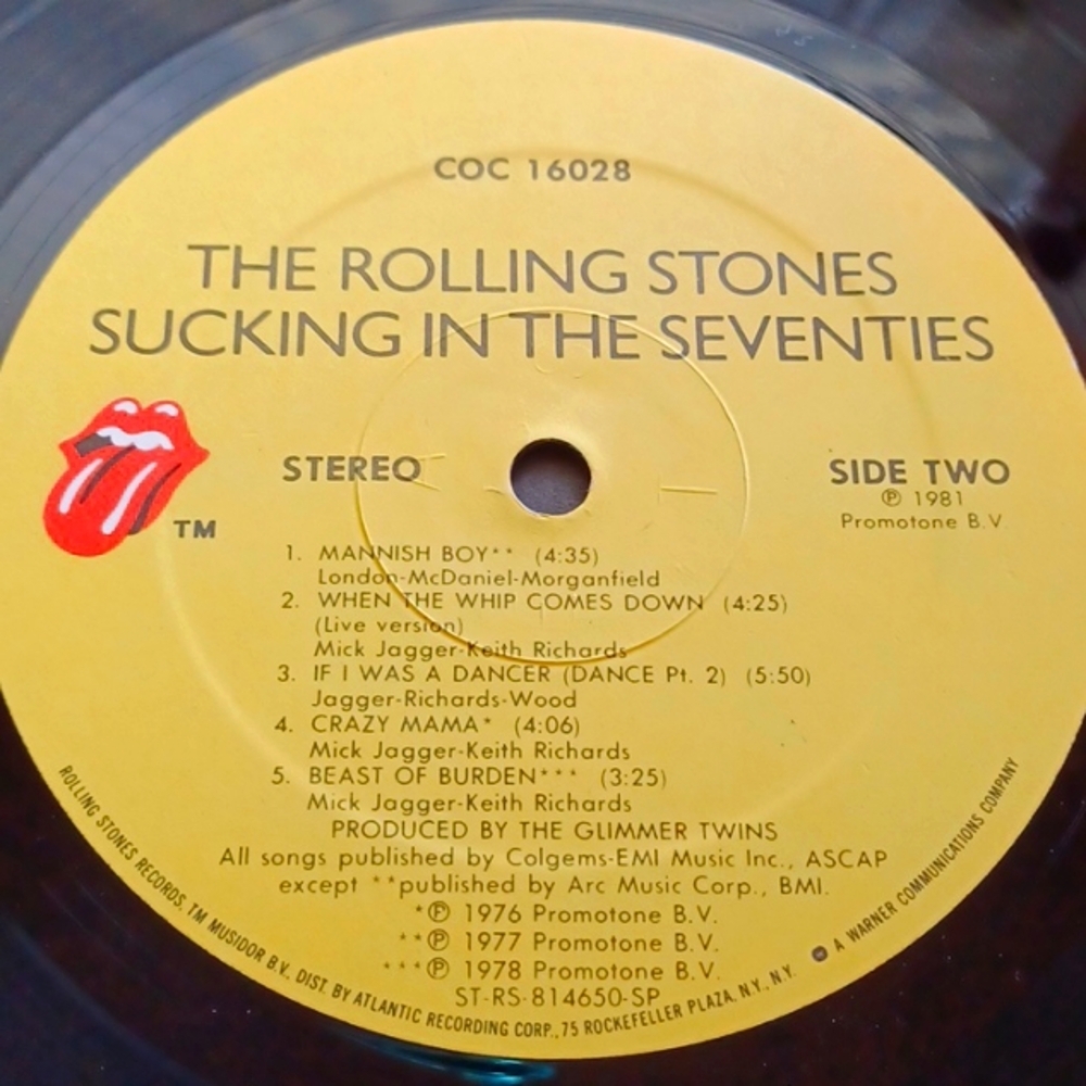 The Rolling Stones Sucking in the Seventies vinyl record 1978 lp